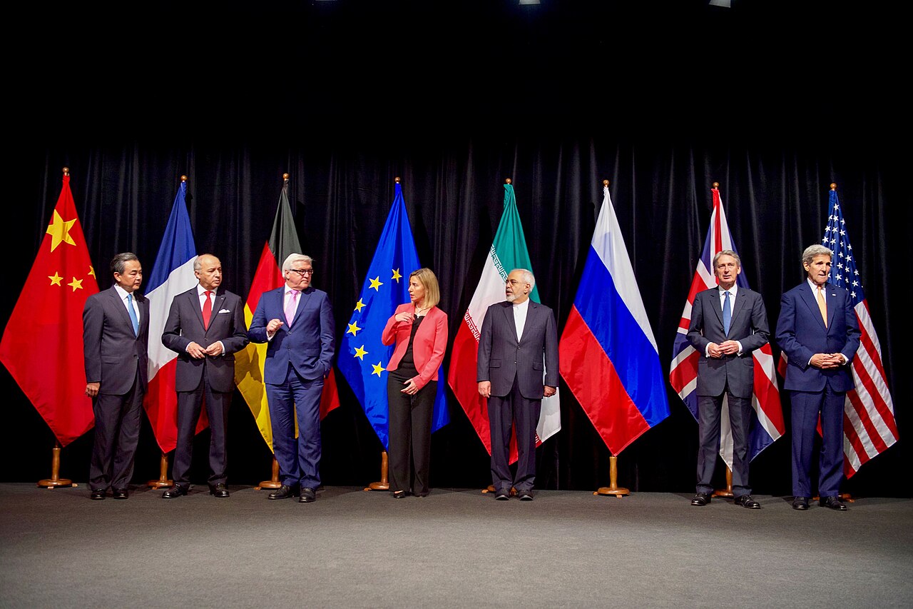 Diplomats from Iran, the P5+1 countries and the European Union at the signing of the JCPOA in Vienna on 14 July 2015